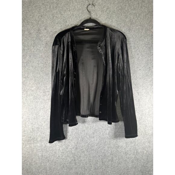 Unbranded Cardigan Women Large Velvet Long‎ Sleeve Witchy Whimsigoth Dark Fairy - Picture 1 of 6